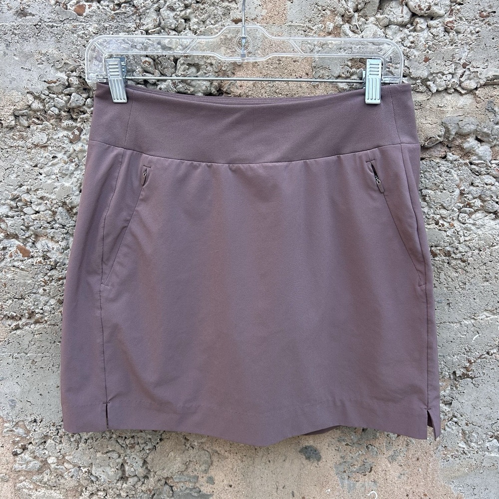 Athleta Soho Skort Womens 4 Brown Skirt Tennis Golf Pickleball Travel Comfort